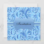 ベイビーブルー スワーりーパーティー テンプレート デザイン (正面)