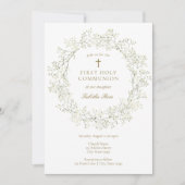 ベイビーブレスの花 ファーストホーリーコミューン 招待状 (正面)
