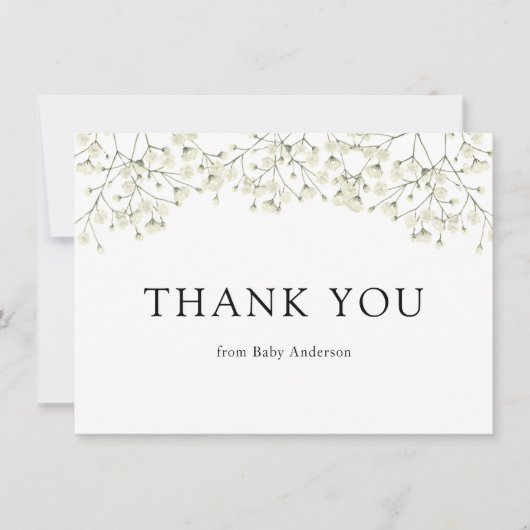 ベイビーブレスシャワーのお礼 サンキューカード (正面)