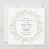 ベイビーブレス フラワー ブライダルシャワー 招待状 (正面)