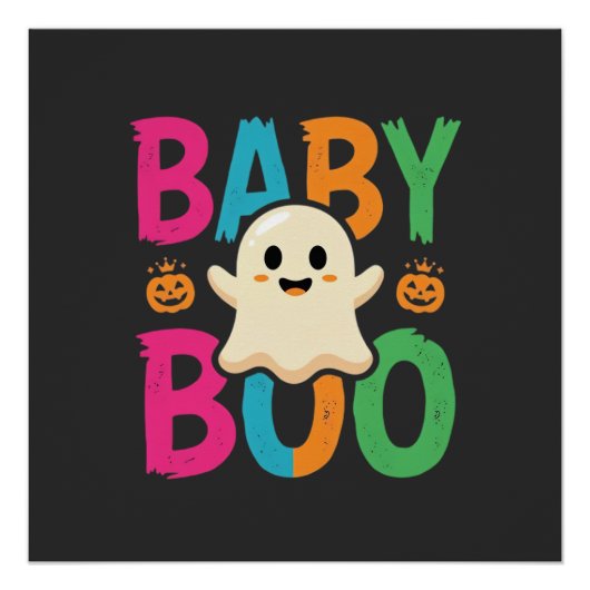 ベイビーブーハロウィンゴーストデザイン_1 ポスター (正面)