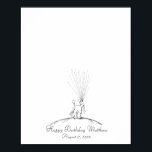 ベイビーベアの指紋ゲストブック ポスター<br><div class="desc">特別な日を印象深く記録するユニークでパーソナルな方法で、ゲストの印象を残そう！インタラクティブで創造的、そして美しい記念品を大切にします！ テーブルに置かれたまま埃をかぶる退屈なゲストブックとは異なり、このゲストブックの代替品は、毎日鑑賞できる芸術作品として壁に掛けることができます。 この美しく描かれたベイビーベアをお子様のために、希望のテキストとフォントでパーソナライズし、ゲストがカラフルな指紋で記入します！ 誕生日や特別なイベントでの楽しいアクティビティに最適です。 高品質のアーティスト紙と、色褪せにくいインクで描かれています。</div>