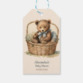 ベイビーベアボー ベイビーシャワー サンクス ビアリー マッチ ギフトタグ (裏面)