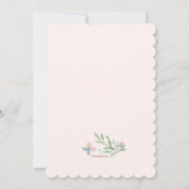 ベイビーベア ピンク ベイビーシャワー 招待状 (裏面)