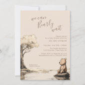 ベイビーベア |赤ちゃんシャワーを心待ちにしたい 招待状 (正面)