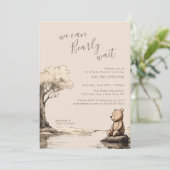 ベイビーベア |赤ちゃんシャワーを心待ちにしたい 招待状 (スタンド正面)