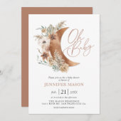 ベイビーボホー ニュートラル ベビーシャワー 招待状 (正面/裏面)