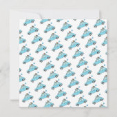 ベイビーボーイシャワーご招待 フィアット500 招待状 (裏面)