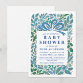 ベイビーボーイシャワーギフト 招待状 (正面/裏面)