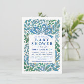 ベイビーボーイシャワーギフト 招待状 (スタンド正面)