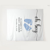 ベイビーボーイシャワー ウェルカムサイン フォトブース背景 タペストリー (正面(横))