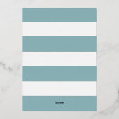 ベイビーボーイ シップアンドシ― インビテーション - エレガントなシャワー 箔招待状 (裏面)