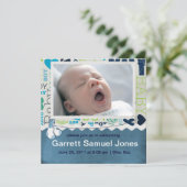 ベイビーボーイ　ベイビーおめでとう 案内状 (スタンド正面)