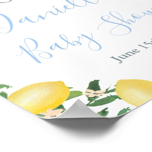 ベイビーボーイ レモンシャワー ウェルカムポスター ポスター (角)