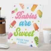 ベイビーポップ・アートのシャワーのポップシクルの好意 台座サイン (インサイチュ)