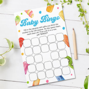 ベイビーポップ・アートのシャワーの準備Bingoゲーム