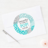 ベイビーポップ・アートのシャワー特典/ターコイズルーム ラウンドシール (封筒)