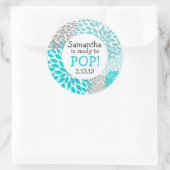 ベイビーポップ・アートのシャワー特典/ターコイズルーム ラウンドシール (バッグ)