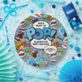 ベイビーポップ・アートのシャワー青漫画本 ペーパープレート (パーティー)