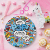 ベイビーポップ・アートのシャワー青漫画本 ペーパープレート (パーティー)