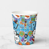 ベイビーポップ・アートのシャワー青漫画本 紙コップ (右)