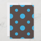 ベイビーママシャワーの招待状 (青) 招待状 (裏面)