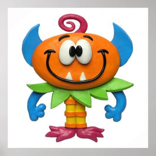 ベイビーモンスター ベビーガール シャワーナーサリー ポスター (正面)