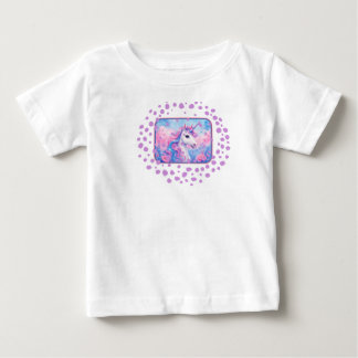 ベイビーユニコーンTシャツ - かわいい魔法の赤ちゃんグラフィック ベビーTシャツ