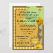 ベイビーライオン ジャングル キング シャワー ズー サファリ カスタム 招待状 (正面/裏面)