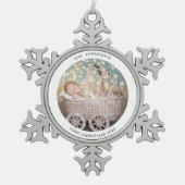 ベイビー初めてのクリスマススノーフレークペーターオーナメント スノーフレークピューターオーナメント (正面)