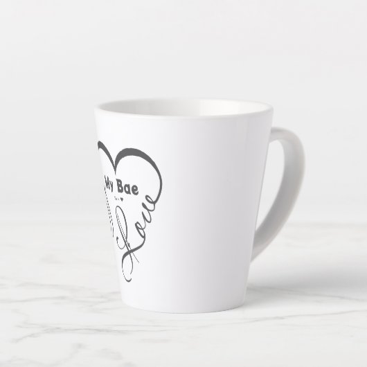 ベイビー大好き・あなた=♥ カフェラテマグ (右アングル)