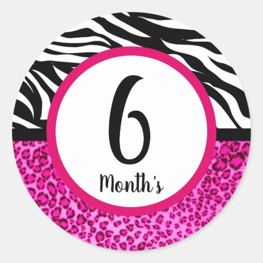 ベイビー月ステッカー ラウンドシール (正面)