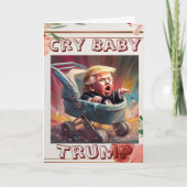 ベイビー泣き虫トランプのグリーティングカード カード (正面)