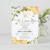 ベイビー男女兼用シャワーに女王ビーママ 招待状 (スタンド正面)