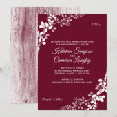ベイビー素朴ズ結婚・ブレス・ウッド |マルサラ 招待状 (正面/裏面)