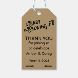ベイビー誕生！ベイビー＆ビール シャワーフェスタギ ギフトタグ
