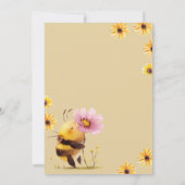 ベイビー開花デイジーフラワーベビーシャワー 招待状 (裏面)