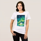 ベイビー アホロートル 花の池 トライブレンドＴシャツ (正面全面)