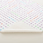 ベイビー アルファベット ABC リッチで暖かい色 シェルパブランケット (3/4)