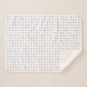 ベイビー アルファベット ABC リッチで暖かい色 シェルパブランケット (正面(横))