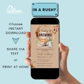 ベイビー・イズ・ブリューイング・コーヒー ベイビーシャワー 招待状