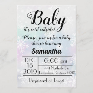 ベイビー イッツ コールド アウトサイド インビテーション