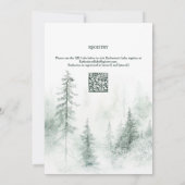 『ベイビー・イッツ・コールド・アウトサイド』ウィンター・フォレスト・ベイビー・シャワー 招待状 (裏面)