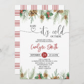 ベイビー・イッツ・コールド・アウトサイド ウィンター ベイビー シャワーの招待状 招待状 (正面/裏面)