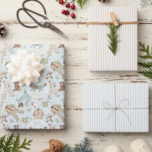 『ベイビー・イッツ・コールド・アウトサイド』ウィンター ベイビー シャワー ラッピングペーパーシート