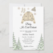 『ベイビー・イッツ・コールド・アウトサイド』ウィンター ベイビー シャワー 招待状 (正面)