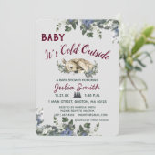 ベイビー・イッツ・コールド・アウトサイド ウィンター ベイビー シャワー 招待状 (スタンド正面)