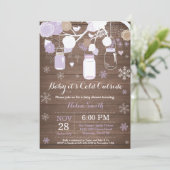 『ベイビー・イッツ・コールド・アウトサイド』ウィンター メイソンジャー ベビーシャワー 招待状 (スタンド正面)