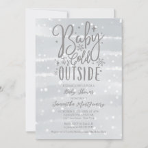 『ベイビー・イッツ・コールド・アウトサイド』シルバーグレー ベビーシャワー