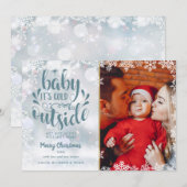 『ベイビー・イッツ・コールド・アウトサイド』スノーフレーク フォト クリスマス (正面/裏面)